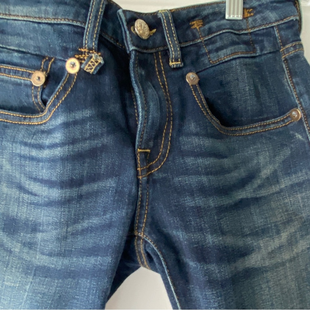R13 Boy Skinny Mid Rise Dark Wash Jeans - 24 - Picture 8 of 13